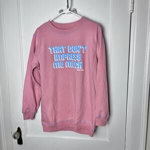 Shania Twain Country Western Pink Blue Crewneck Sweatshirt Medium